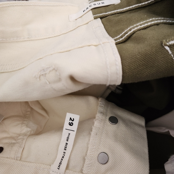 PacSun High Rise 2 Color Raw Hem Denim Button Fly Size 29 - Picture 5 of 5